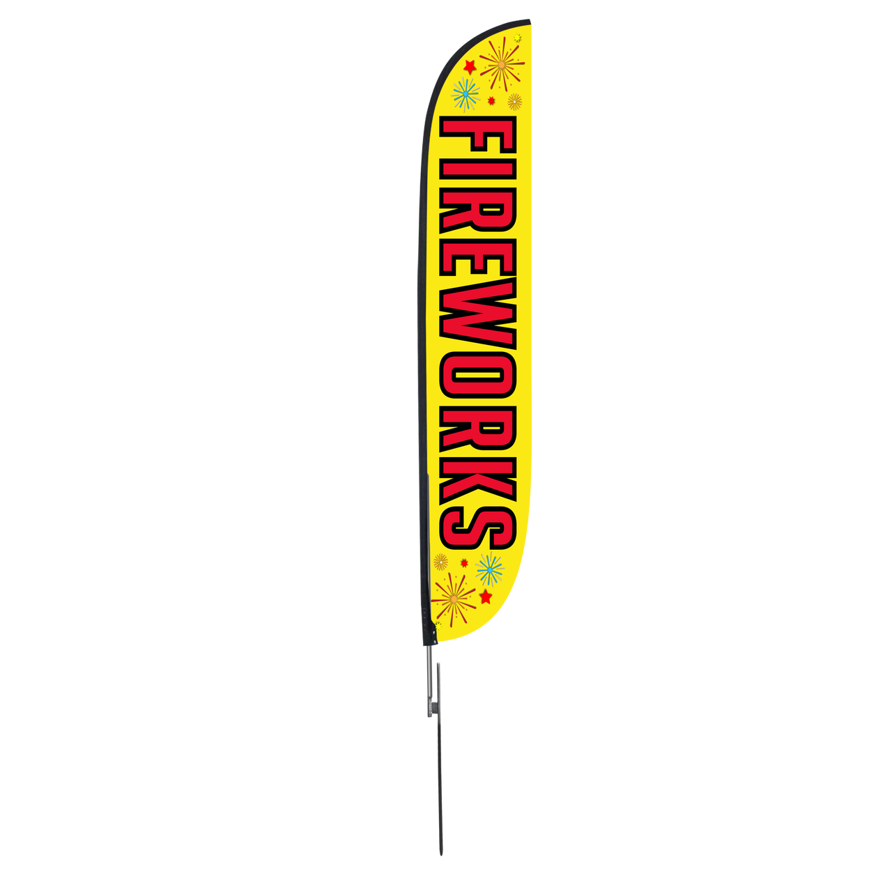 12ft Fireworks Yellow Feather Flag
