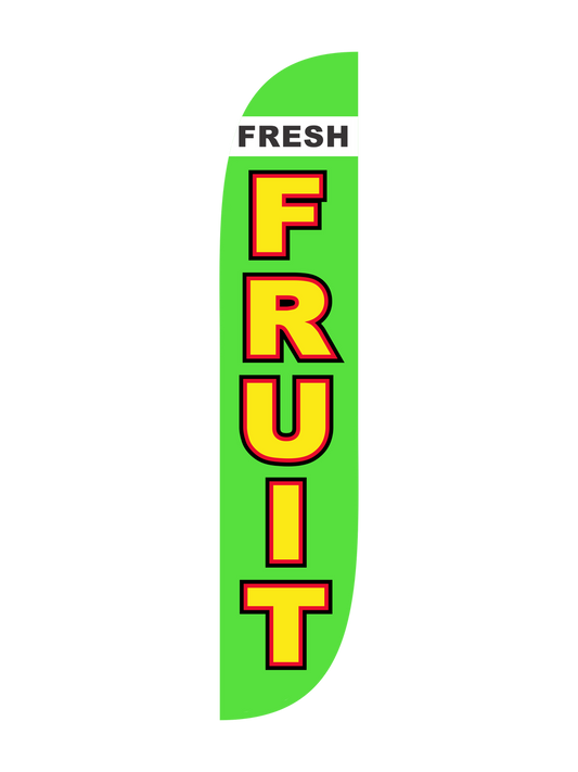 12ft Fresh Fruit Feather Flag Green