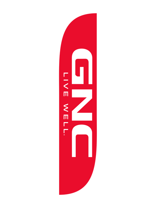 12ft GNC Feather Flag Red