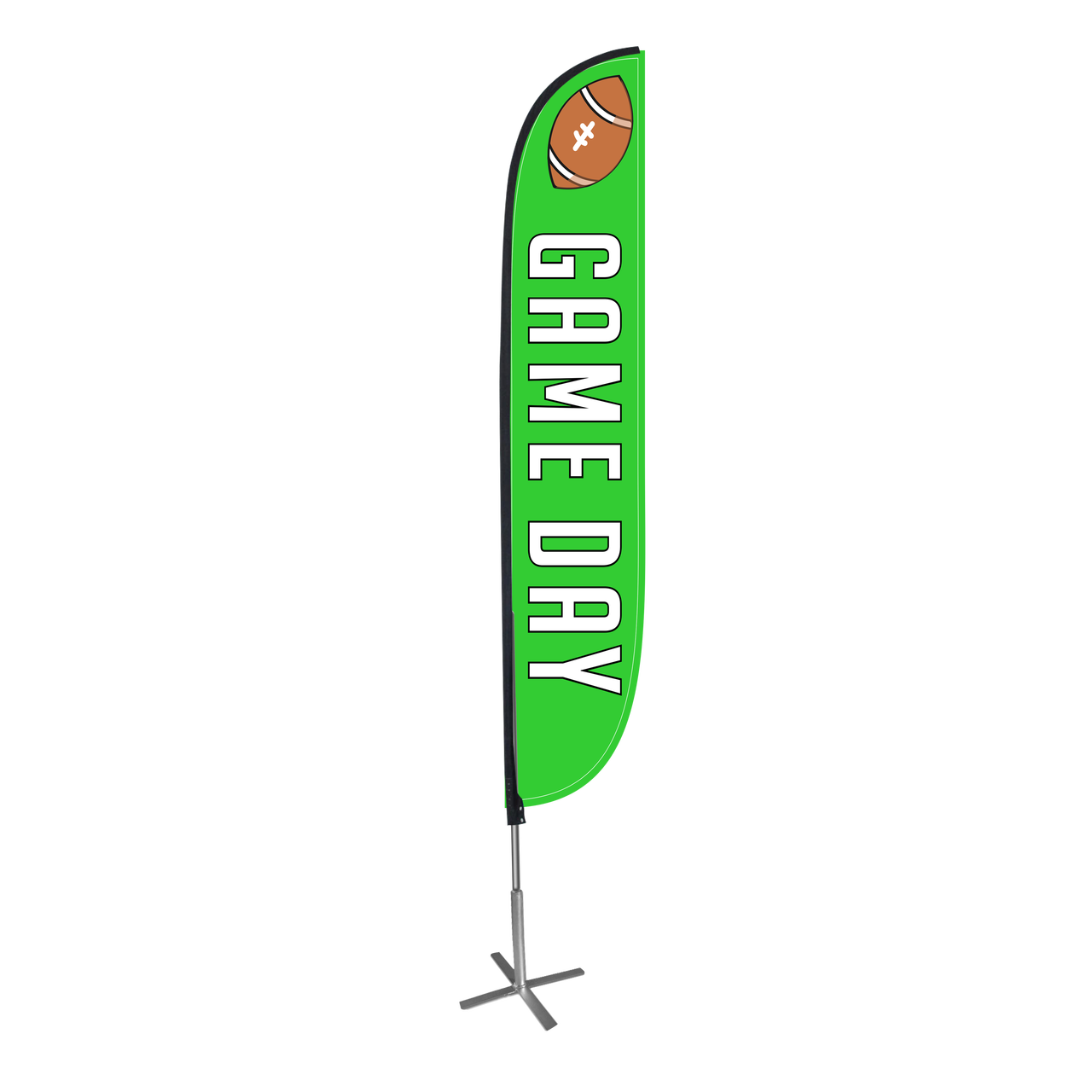 12ft Game Day Feather Flag Green
