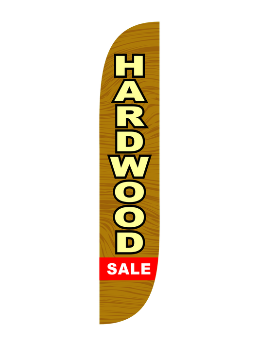 12ft Hardwood Sale Feather Flag Wood Brown