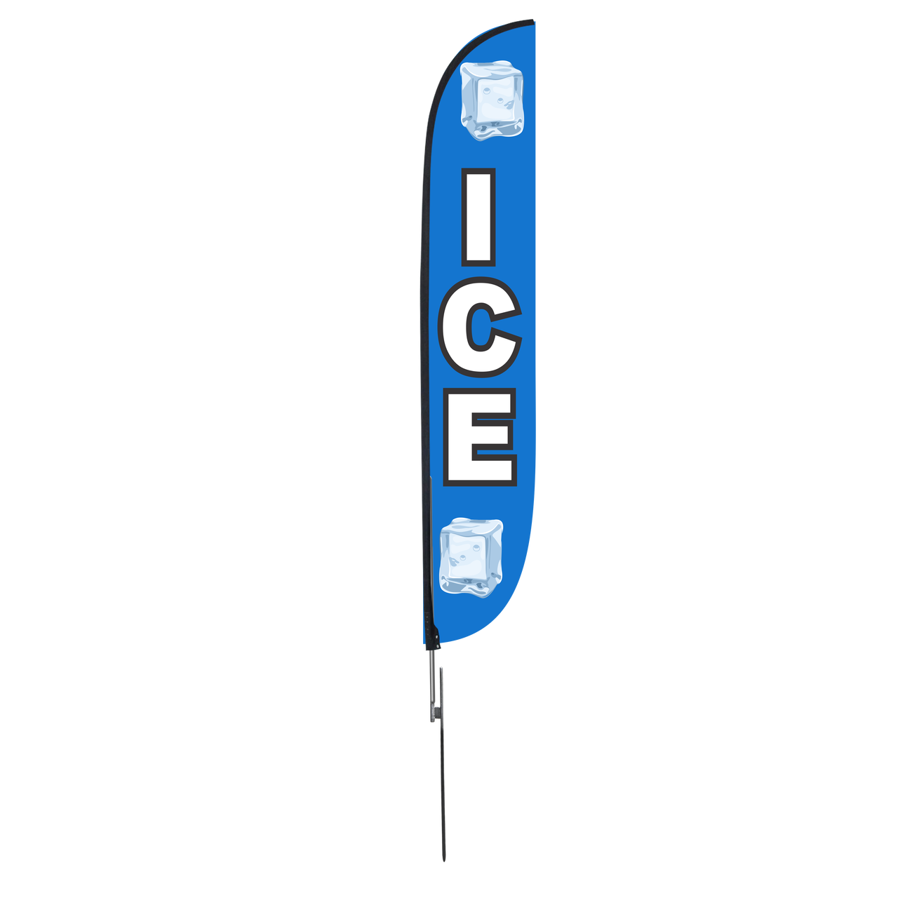 12ft Ice Feather Flag Blue