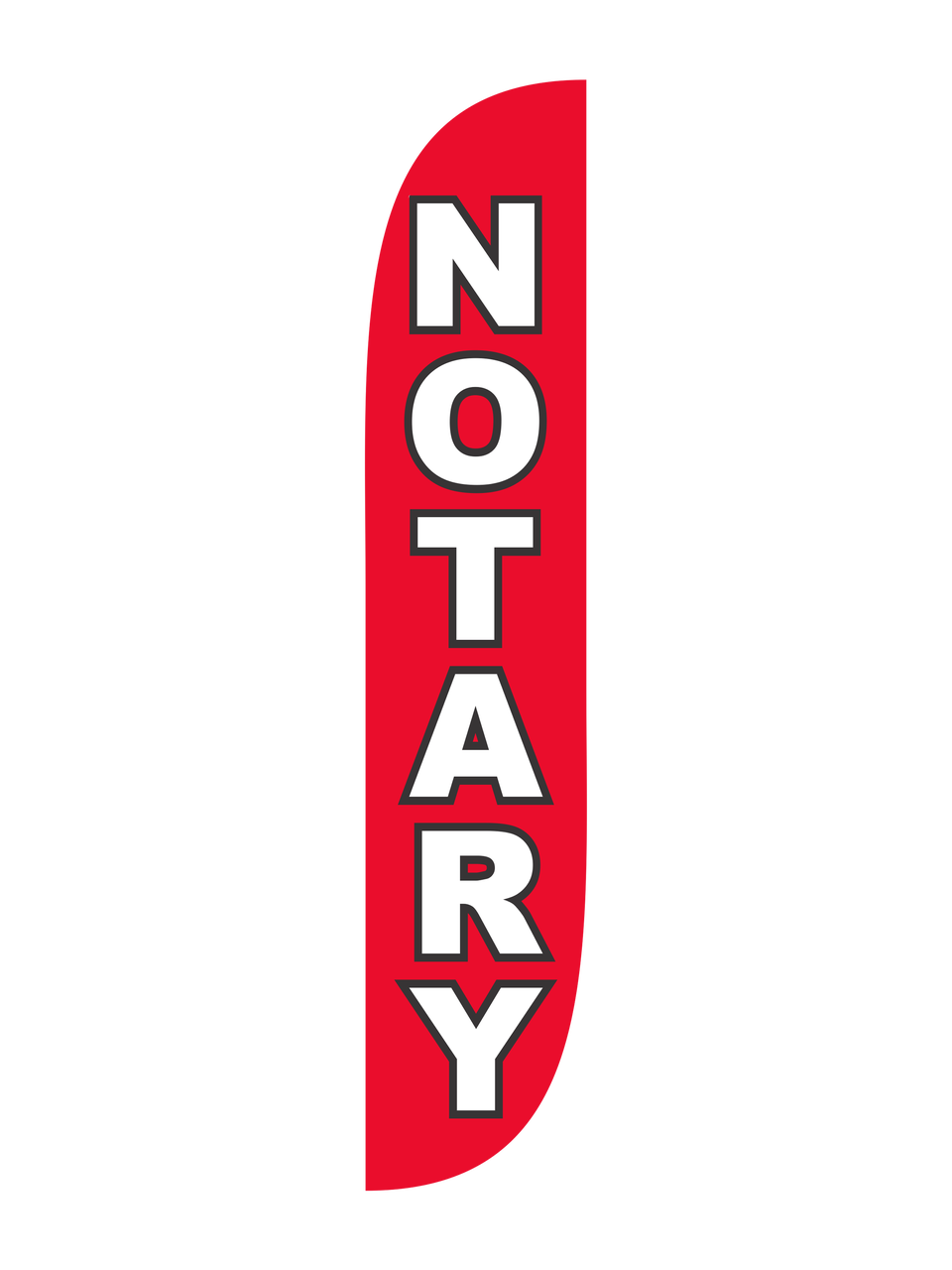 12ft Notary Feather Flag Red