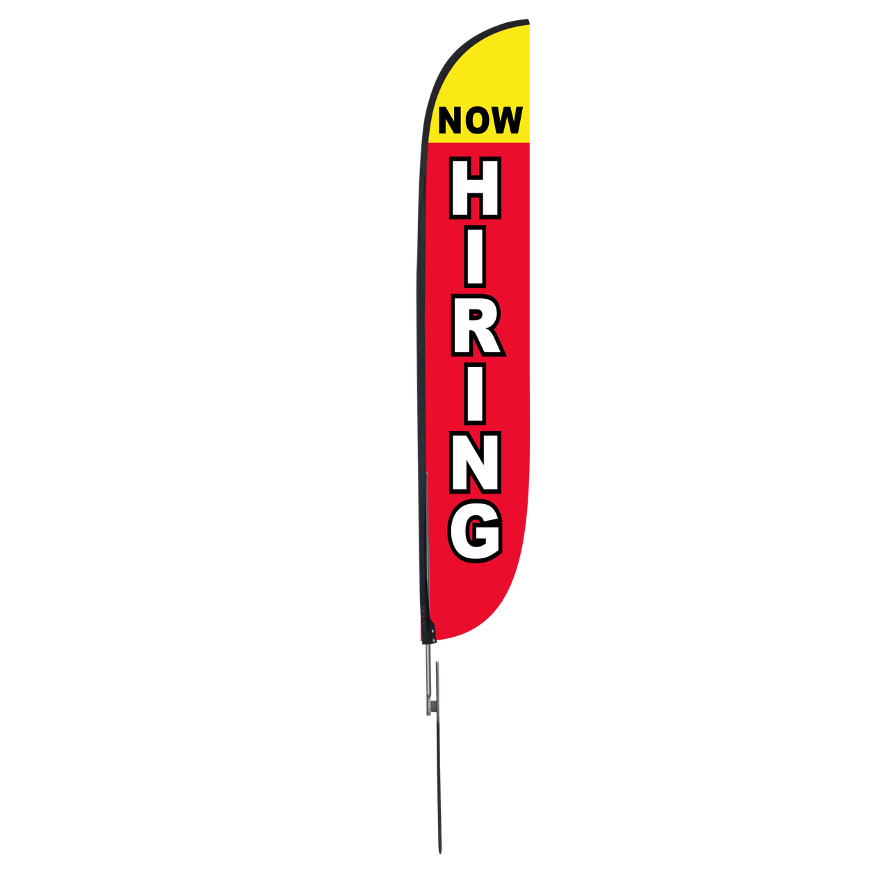 12ft Now Hiring Feather Flag Red
