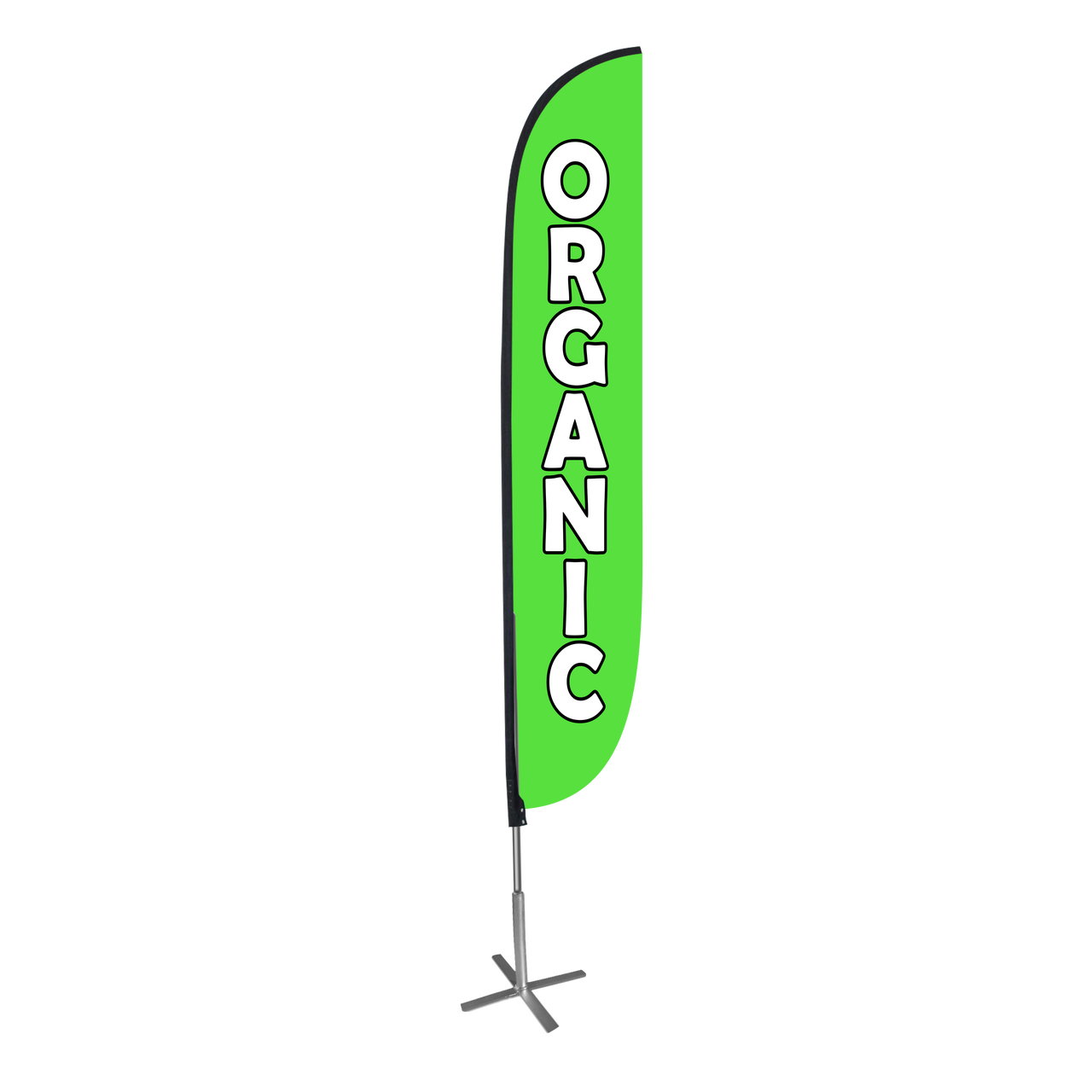 12ft Organic Feather Flag Green