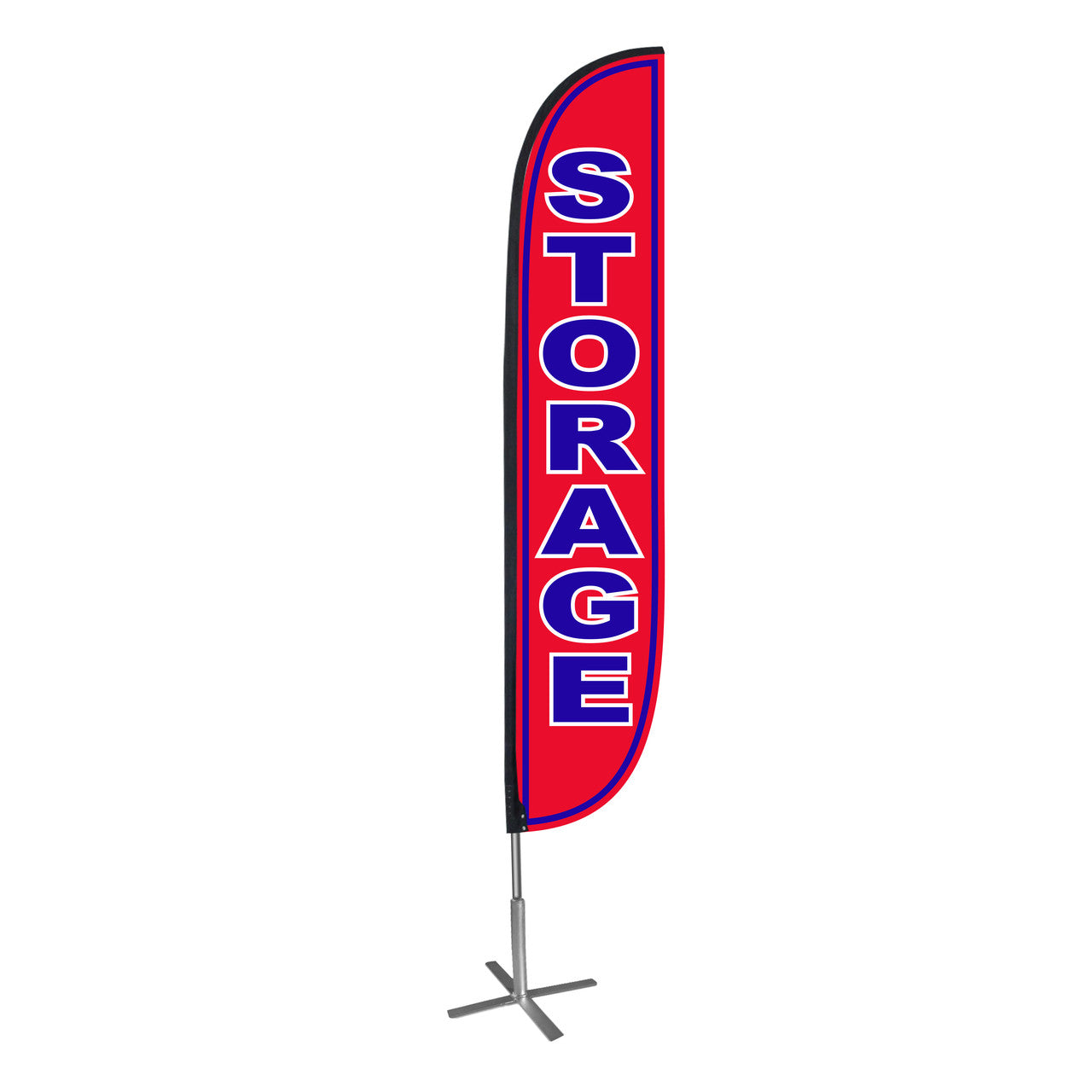 12ft Storage Feather Flag Red