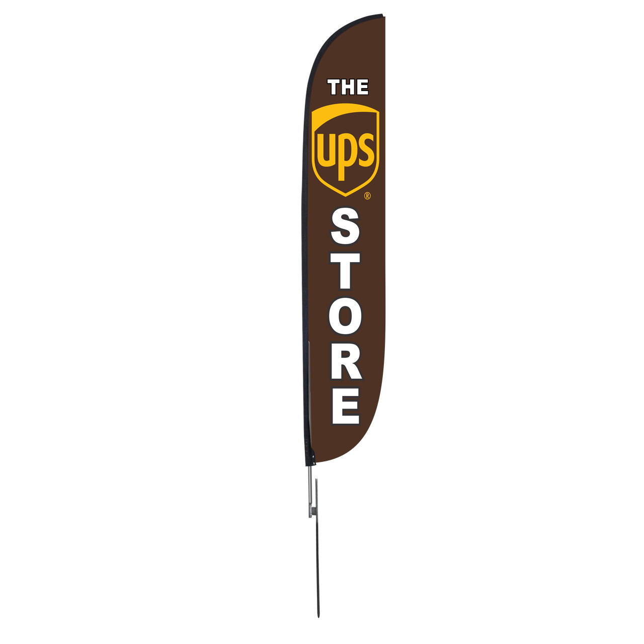 12ft The UPS Store Feather Flag Brown
