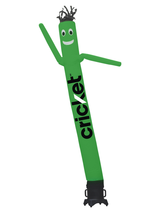 10ft Cricket Air Dancer Green Wacky Wavy Tube Man