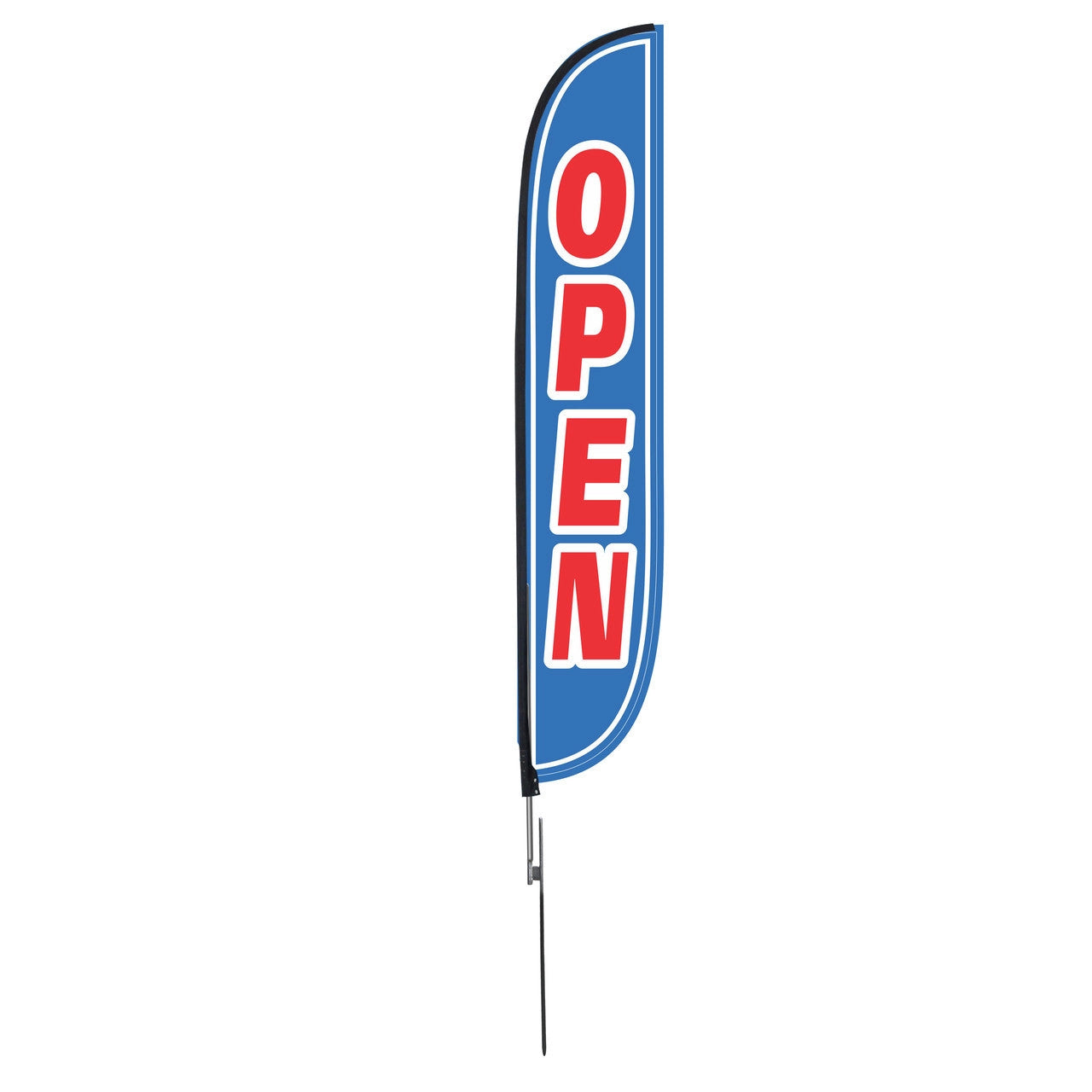 12ft Open Feather Flag Blue & White