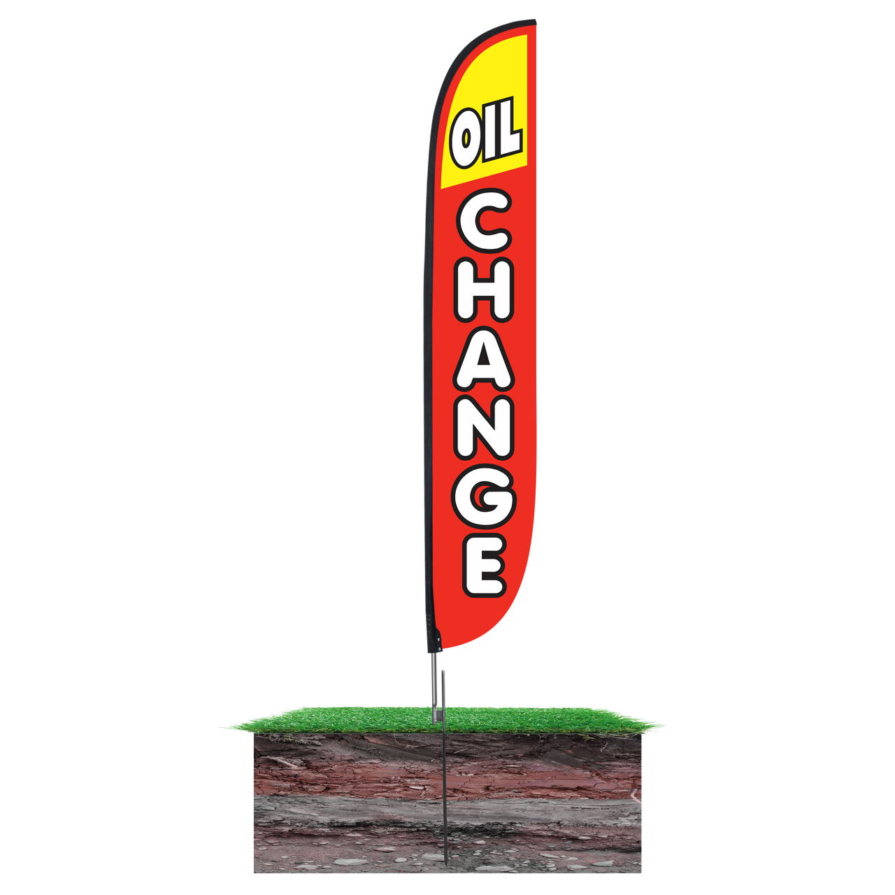 12ft Oil Change Feather Flag