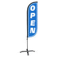 5ft Open Blue Feather Flag