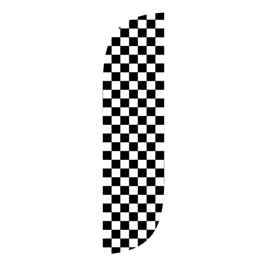Black & White Checkered 5ft Feather Flag