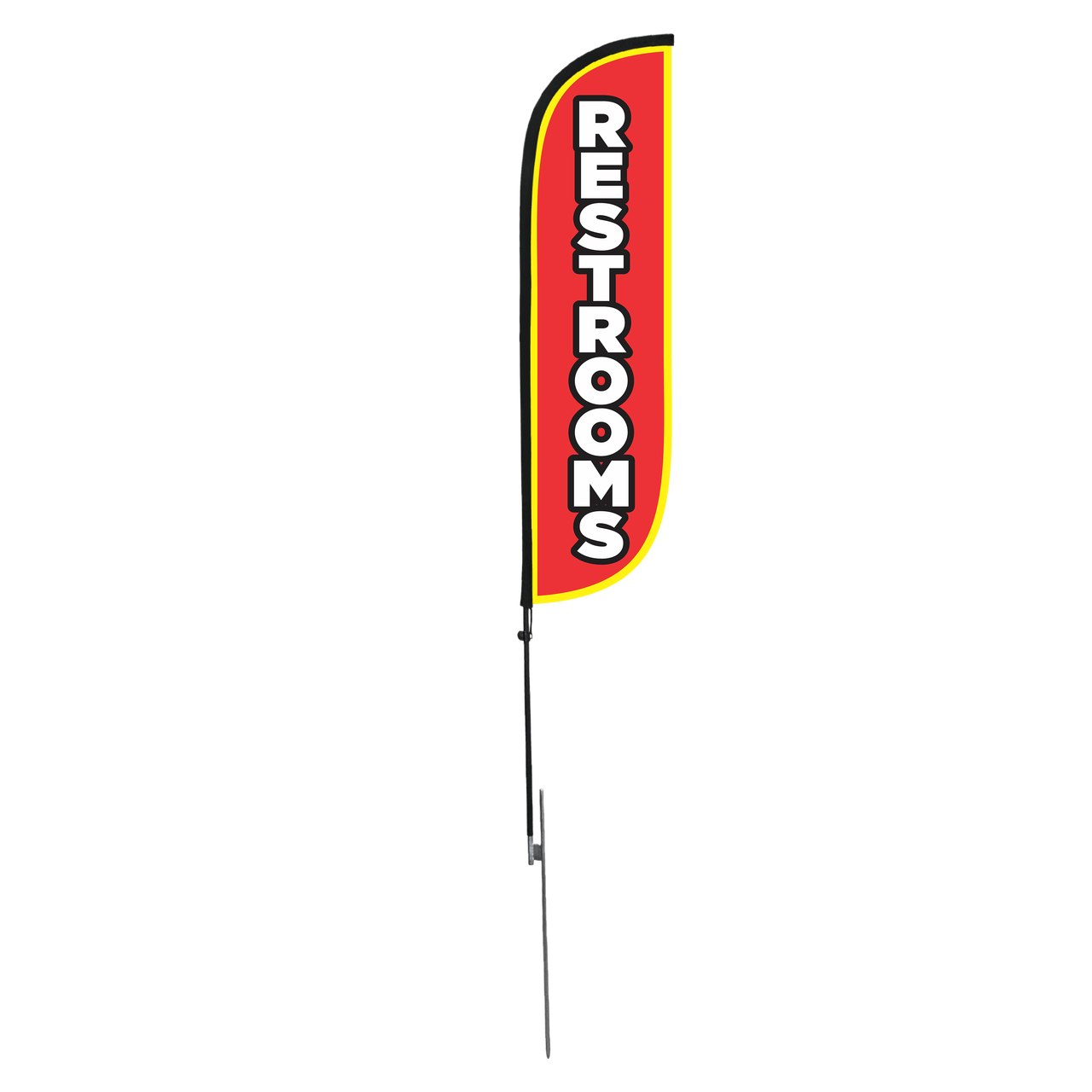 5ft Restrooms Feather Flag Feather Flags
