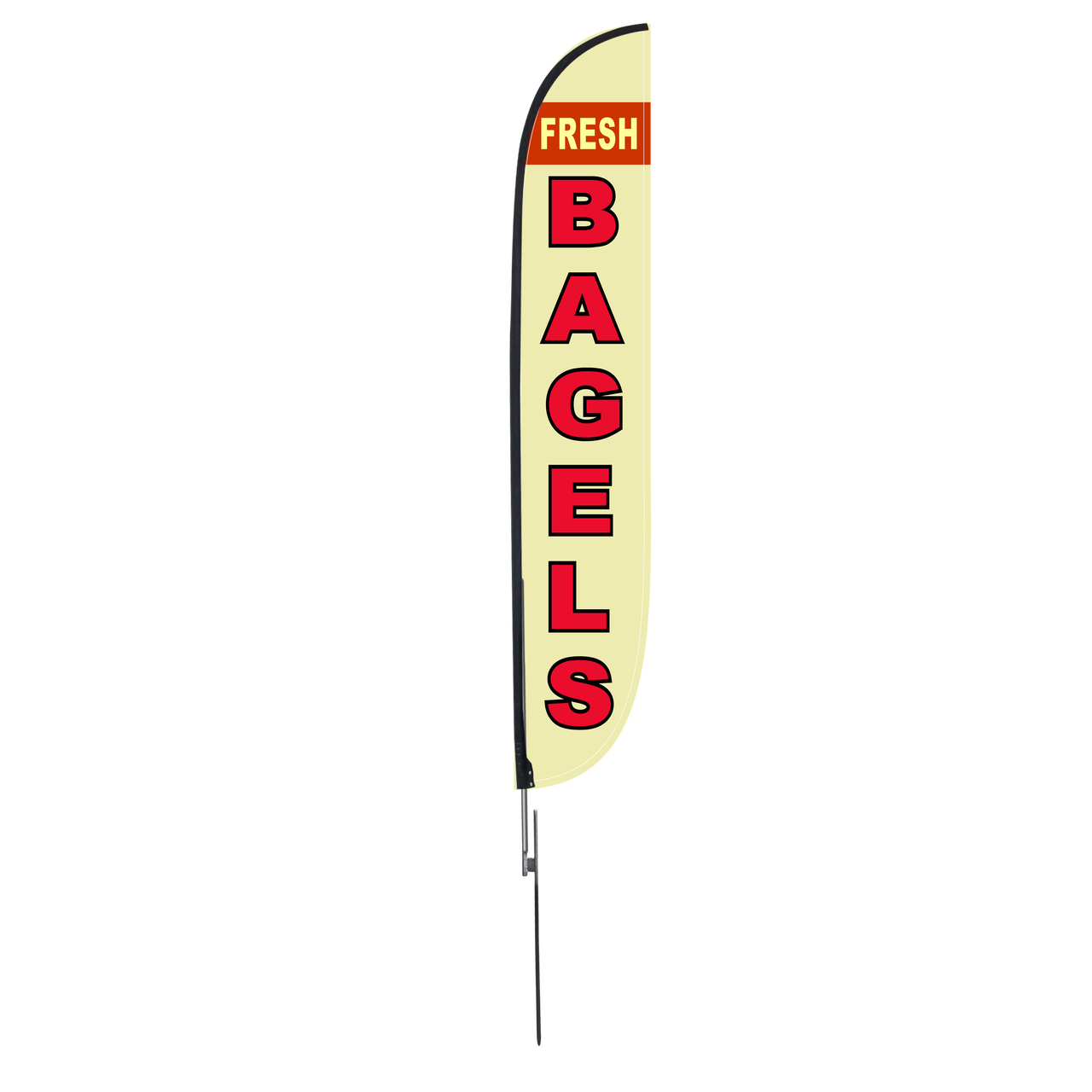 12ft Bagels Feather Flag Yellow