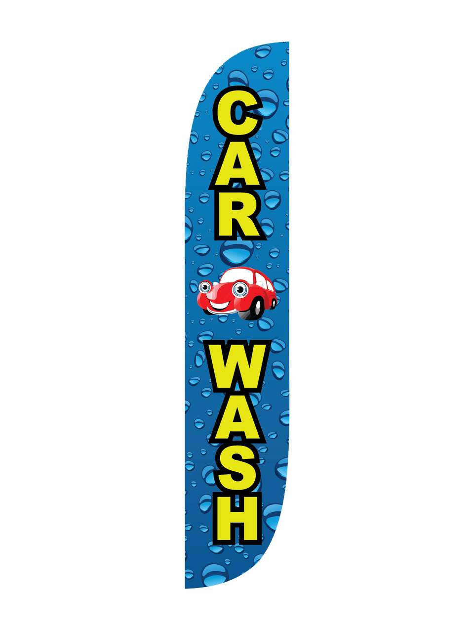 Car Wash 12ft Feather Flag Water Drips