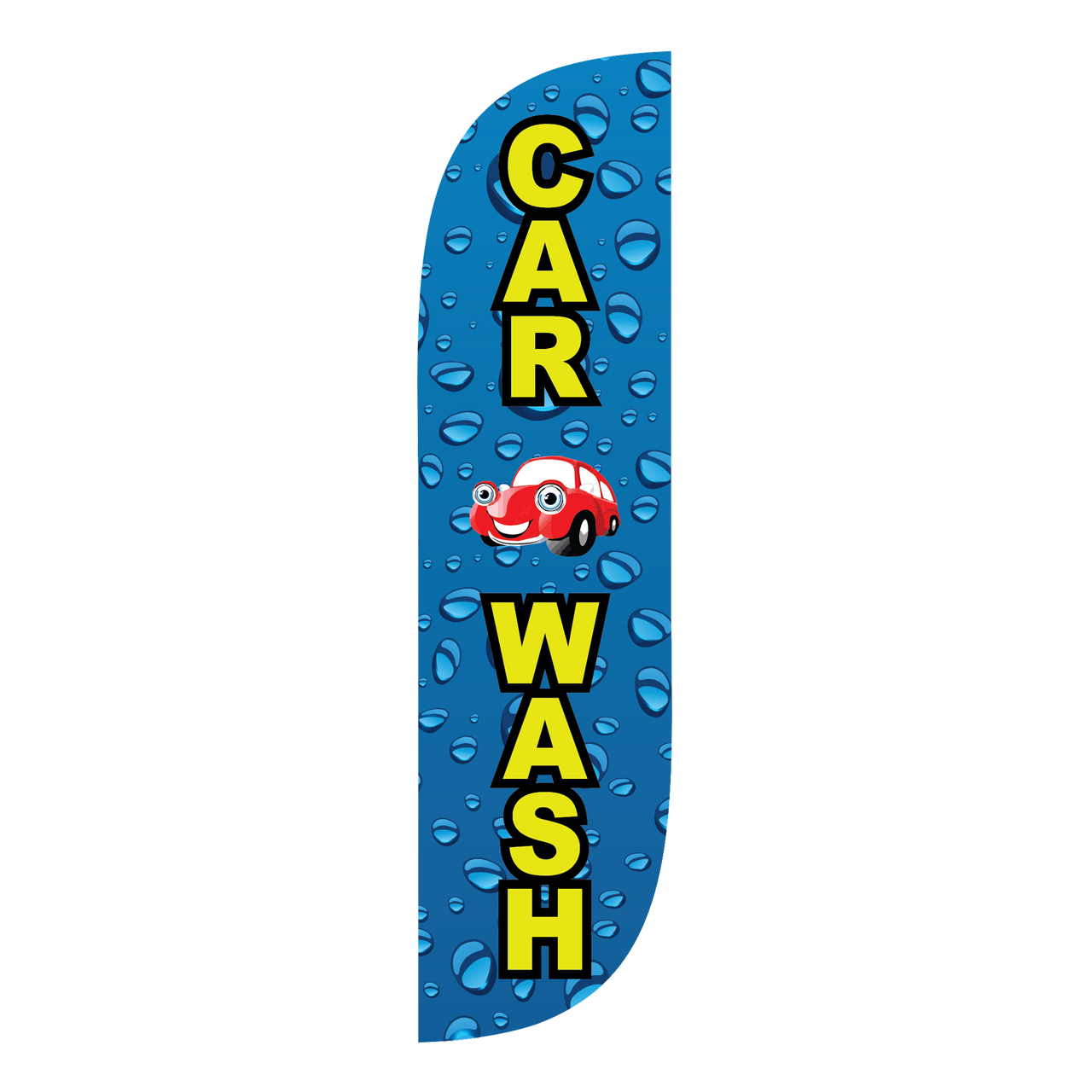 5ft Car Wash Feather Flag Bubbles