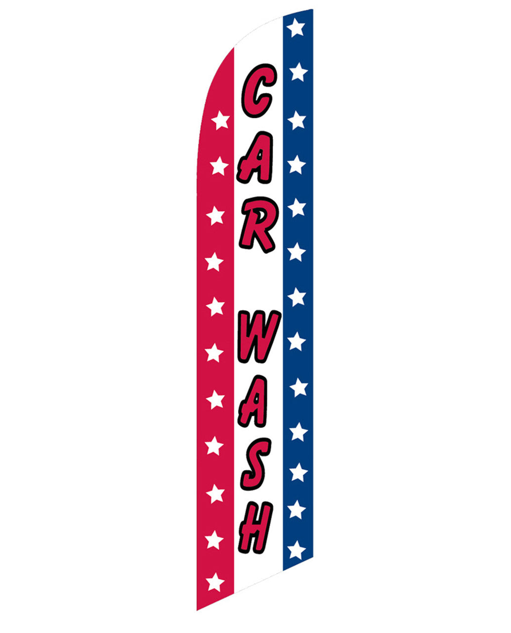 12ft Car Wash RWB Feather Flag