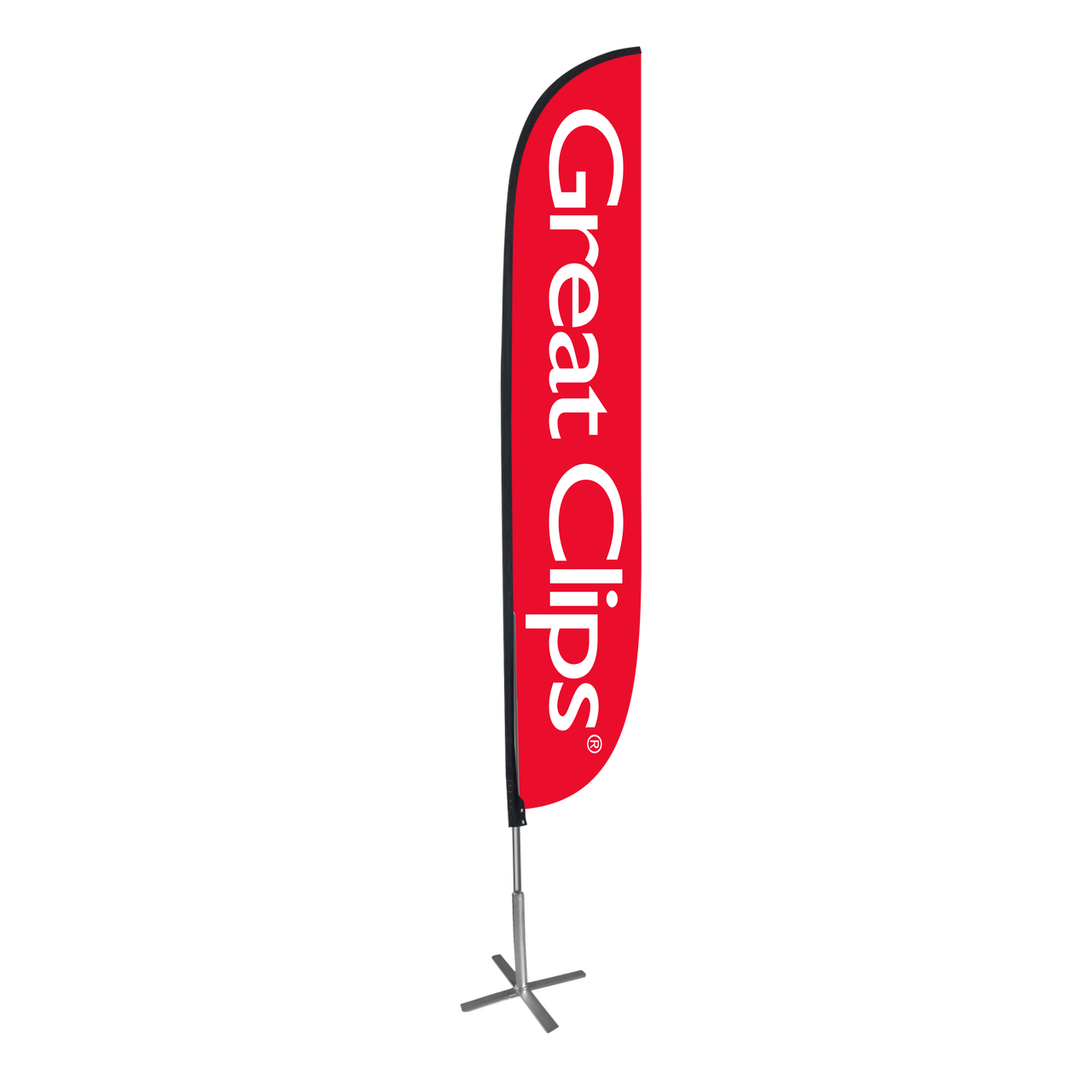 12ft Great Clips Feather Flag Red