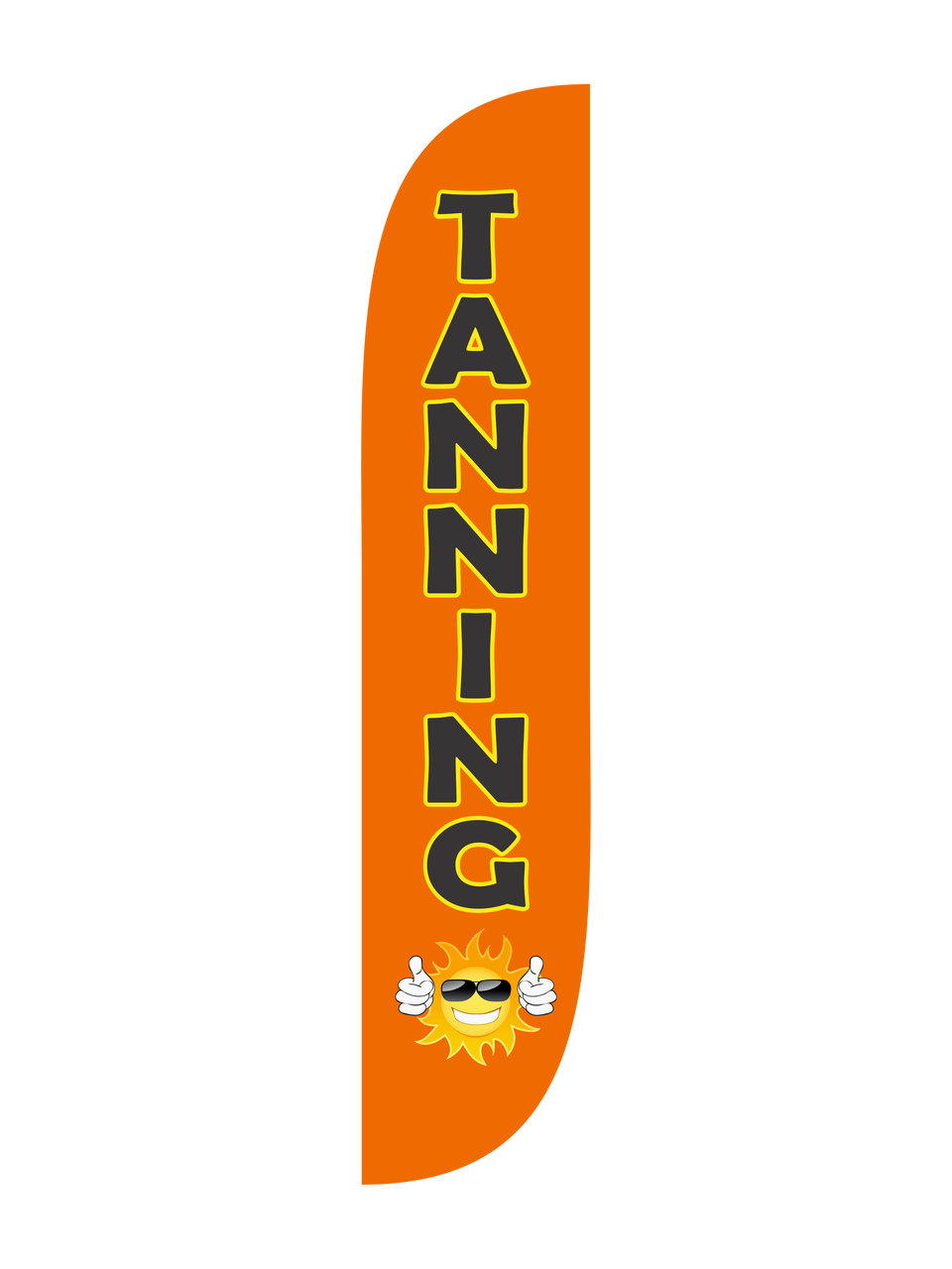 Tanning 12ft Feather Flag Orange