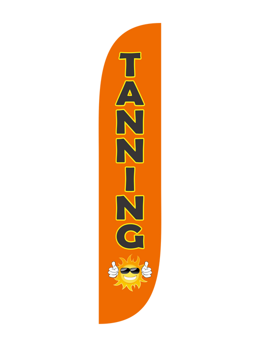 Tanning 12ft Feather Flag Orange
