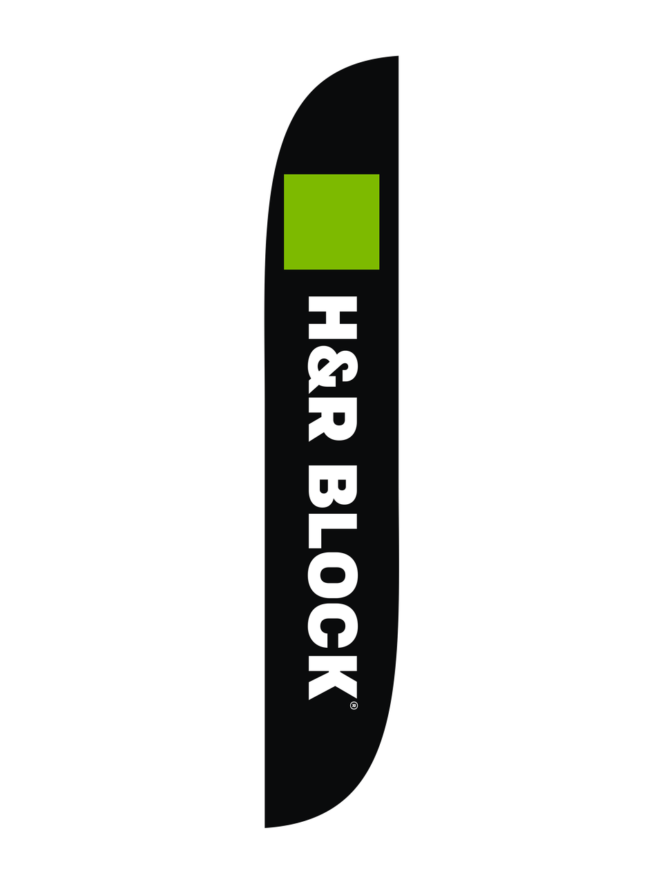 12ft H&R Block Feather Flag Black Logo