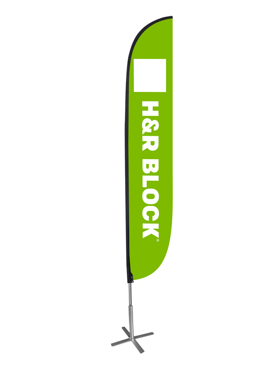 12ft H&R Block Feather Flag in Green
