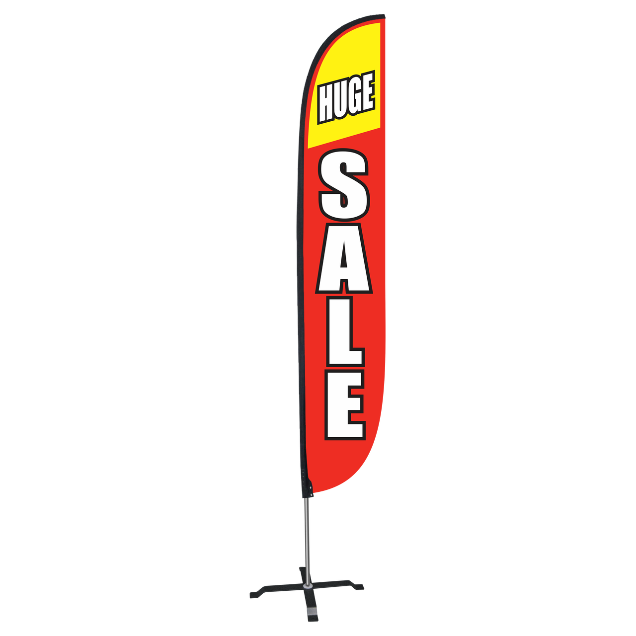 12ft Huge Sale Feather Flag Red & Yellow