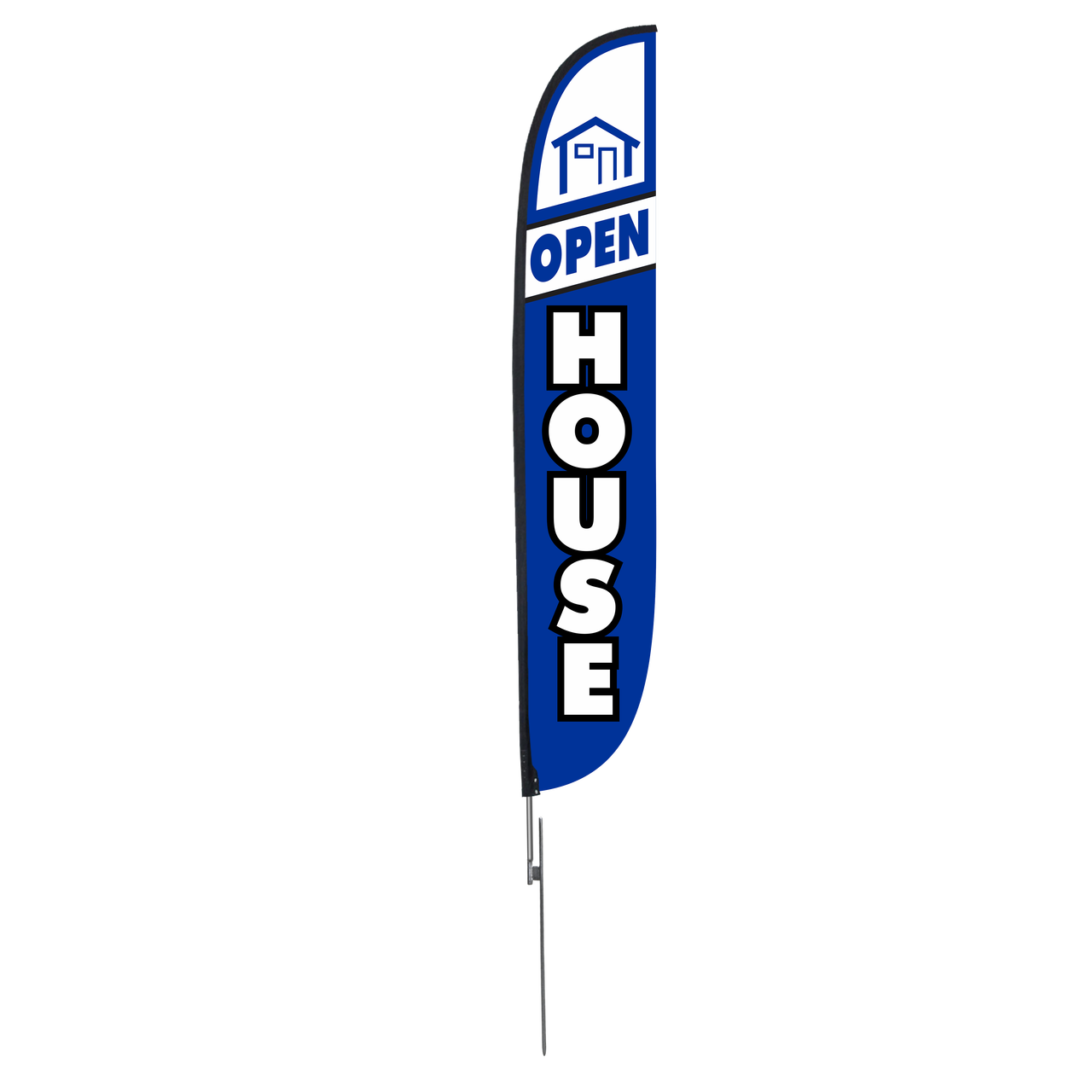 12ft Open House Feather Flag Blue