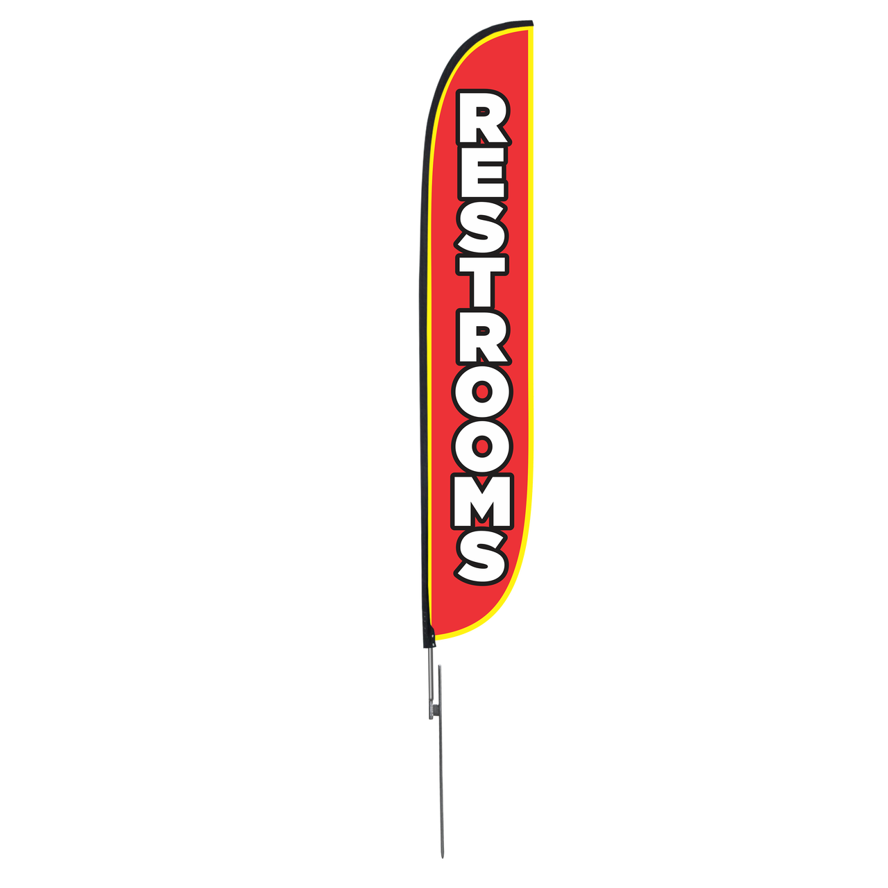 12ft Restrooms Feather Flag