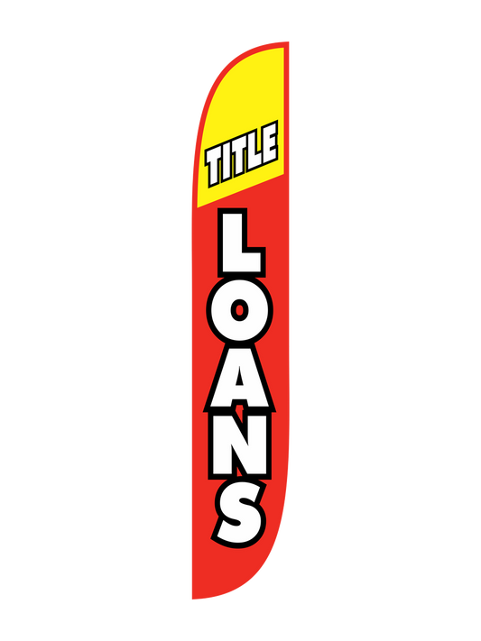 Title Loans Feather Flag 12ft