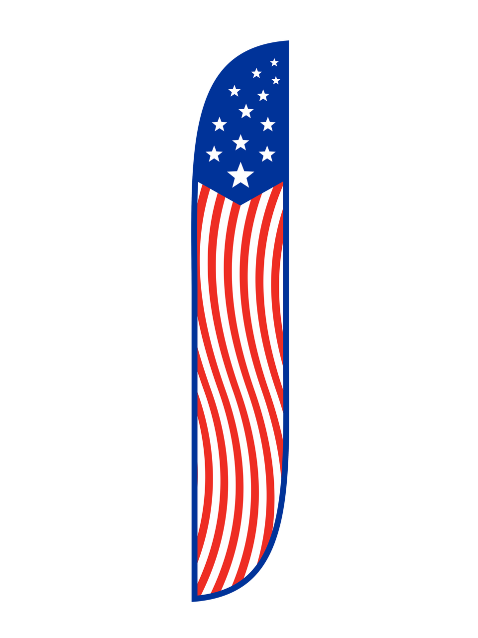 12ft American Flag Feather Flag Old Glory Vertical