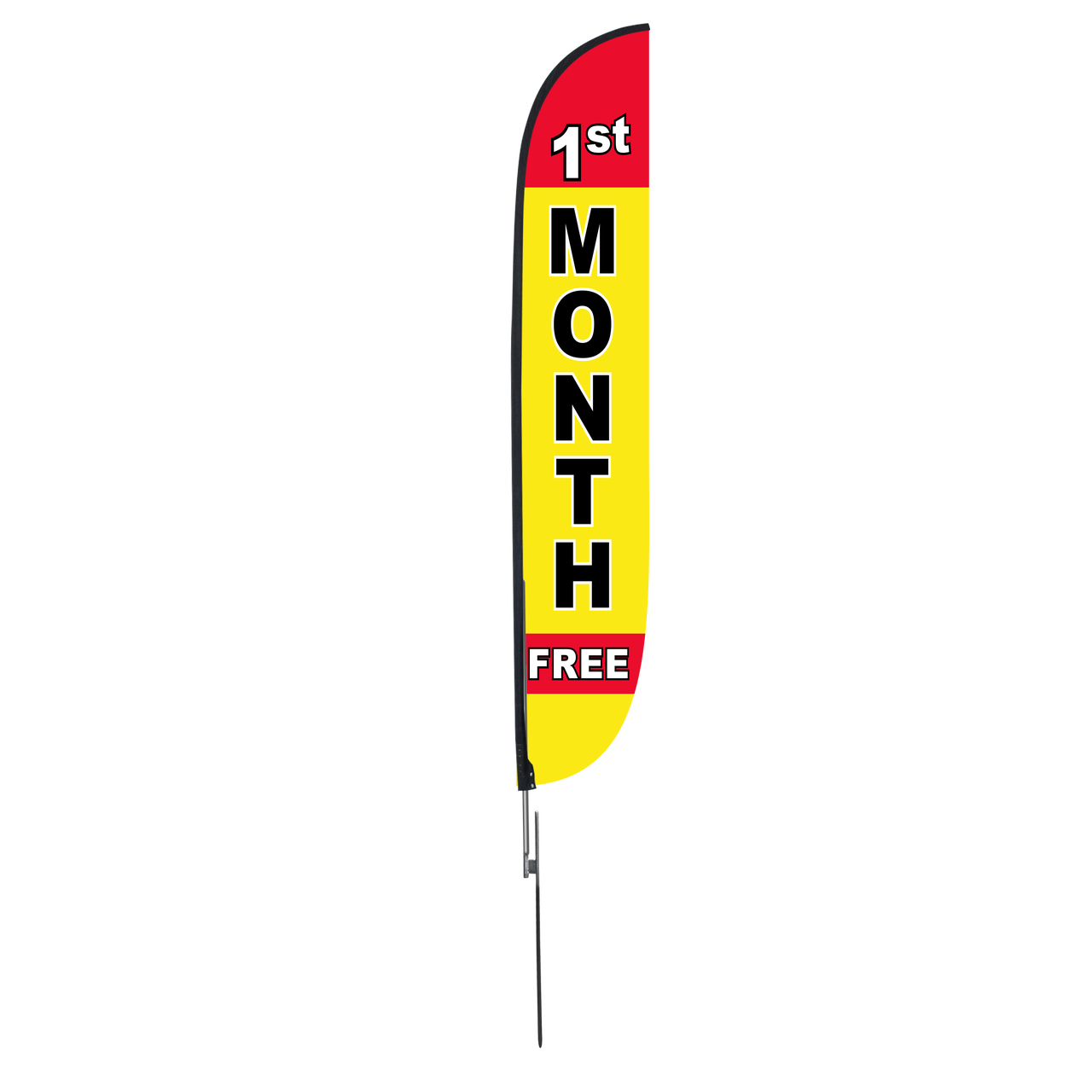 12ft 1st Month Free Feather Flag Yellow
