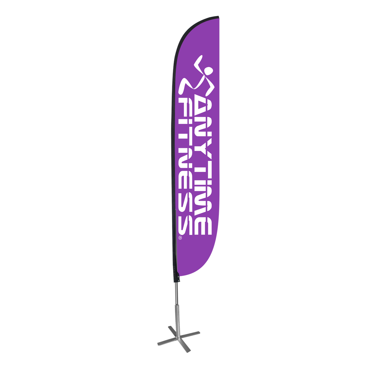12ft Anytime Fitness Feather Flag Purple