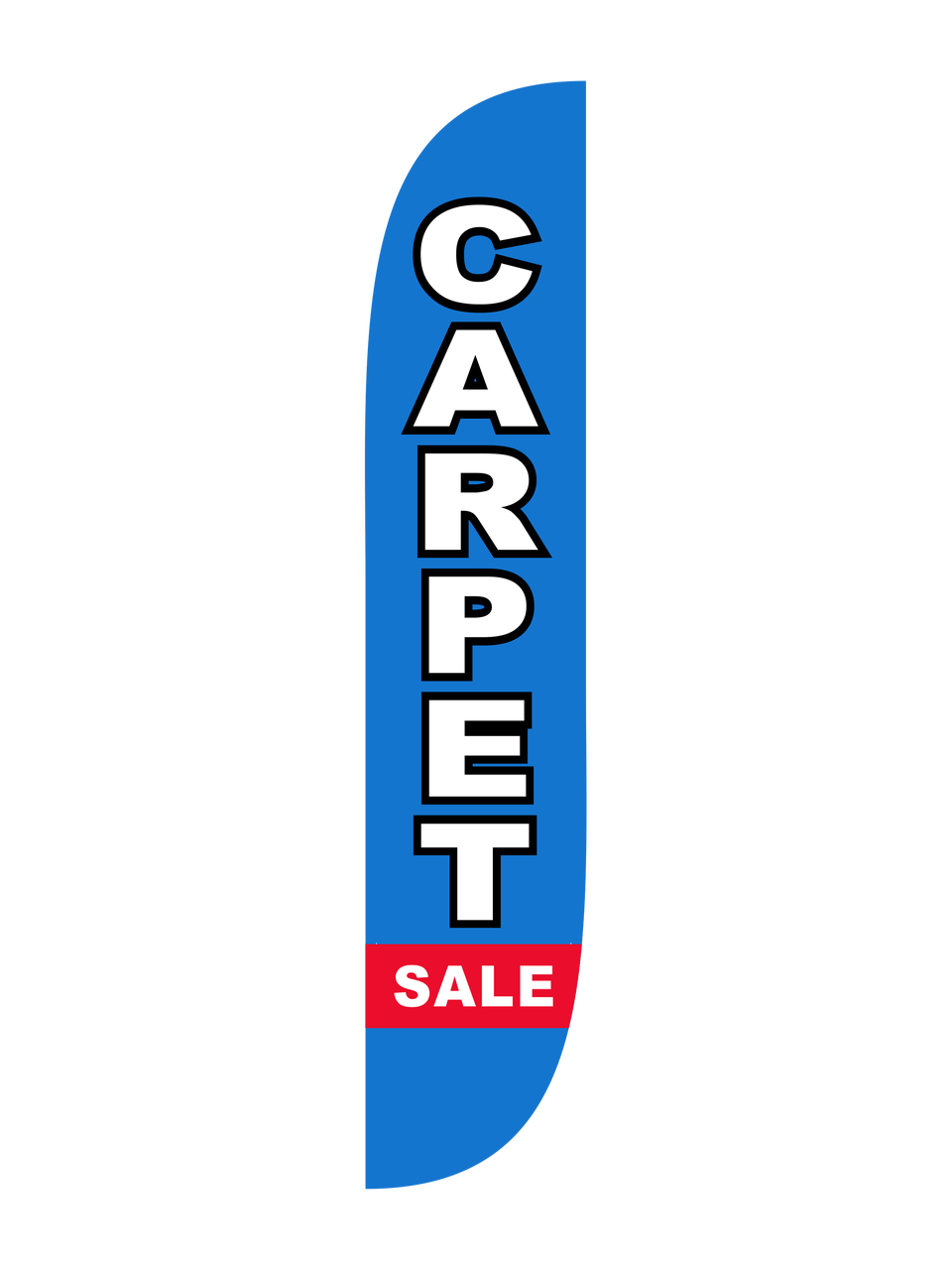 12ft Carpet Sale Feather Flag Blue & Red