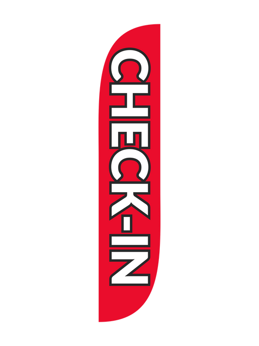 12ft Check-In Feather Flag