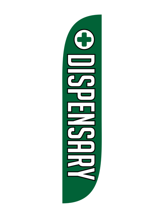 12ft Dispensary Feather Flag