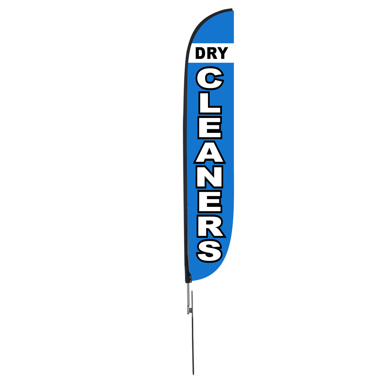 12ft Dry Cleaners Feather Flag Blue