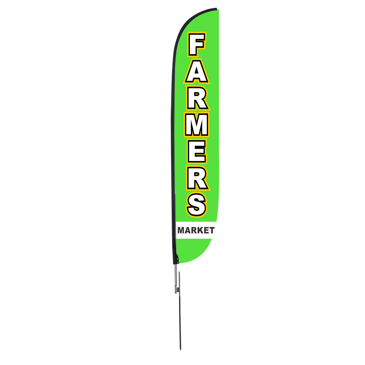 12ft Farmers Market Feather Flag Green