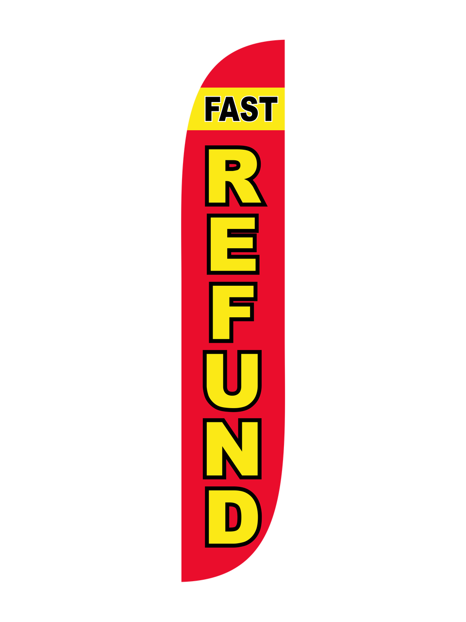12ft Fast Tax Refund Feather Flag in Red