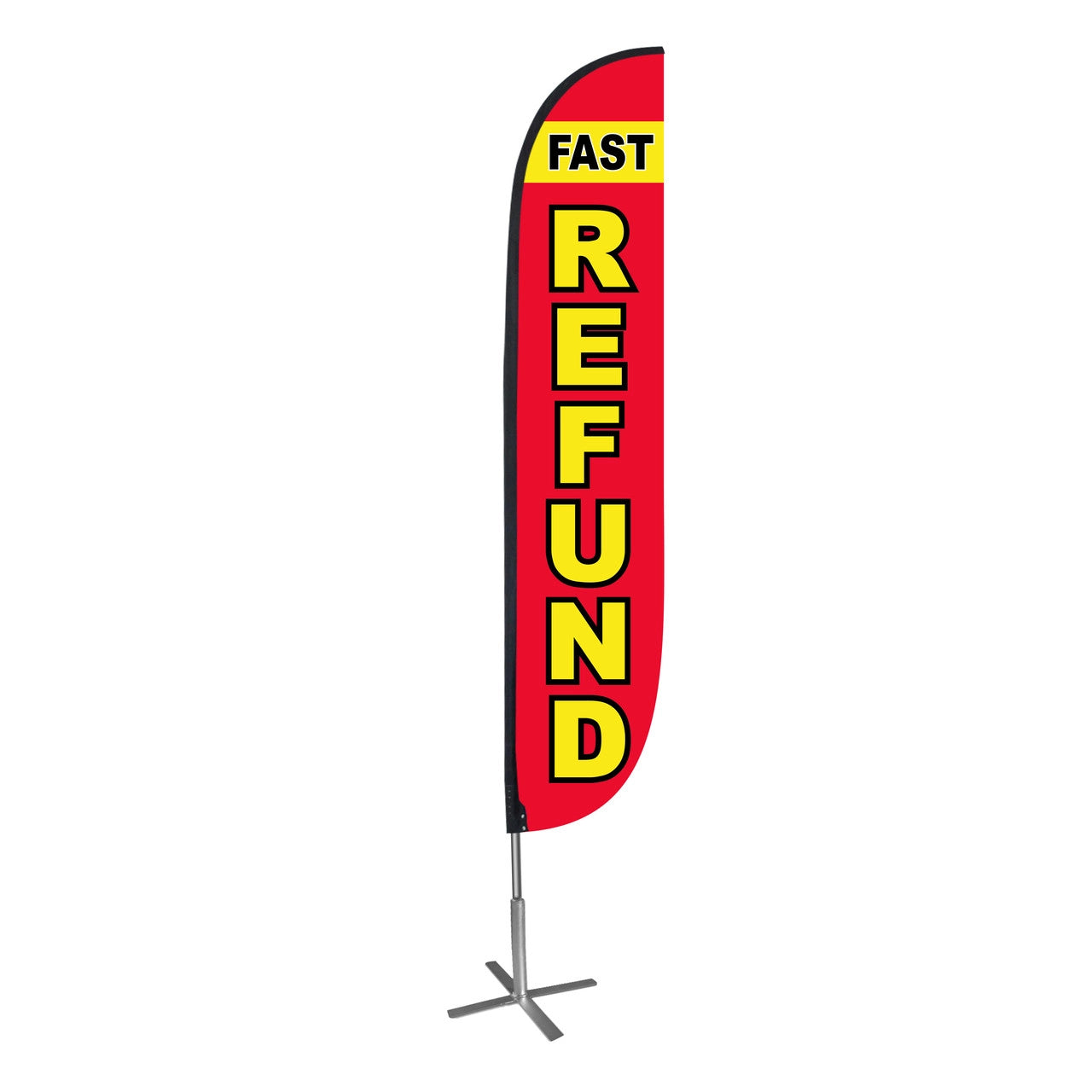 12ft Fast Tax Refund Feather Flag in Red