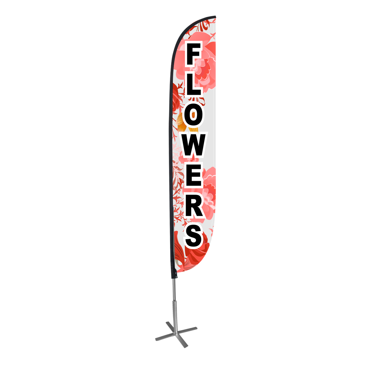 12ft Flowers Feather Flag Pink