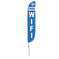 12ft Free Wifi Feather Flag Blue