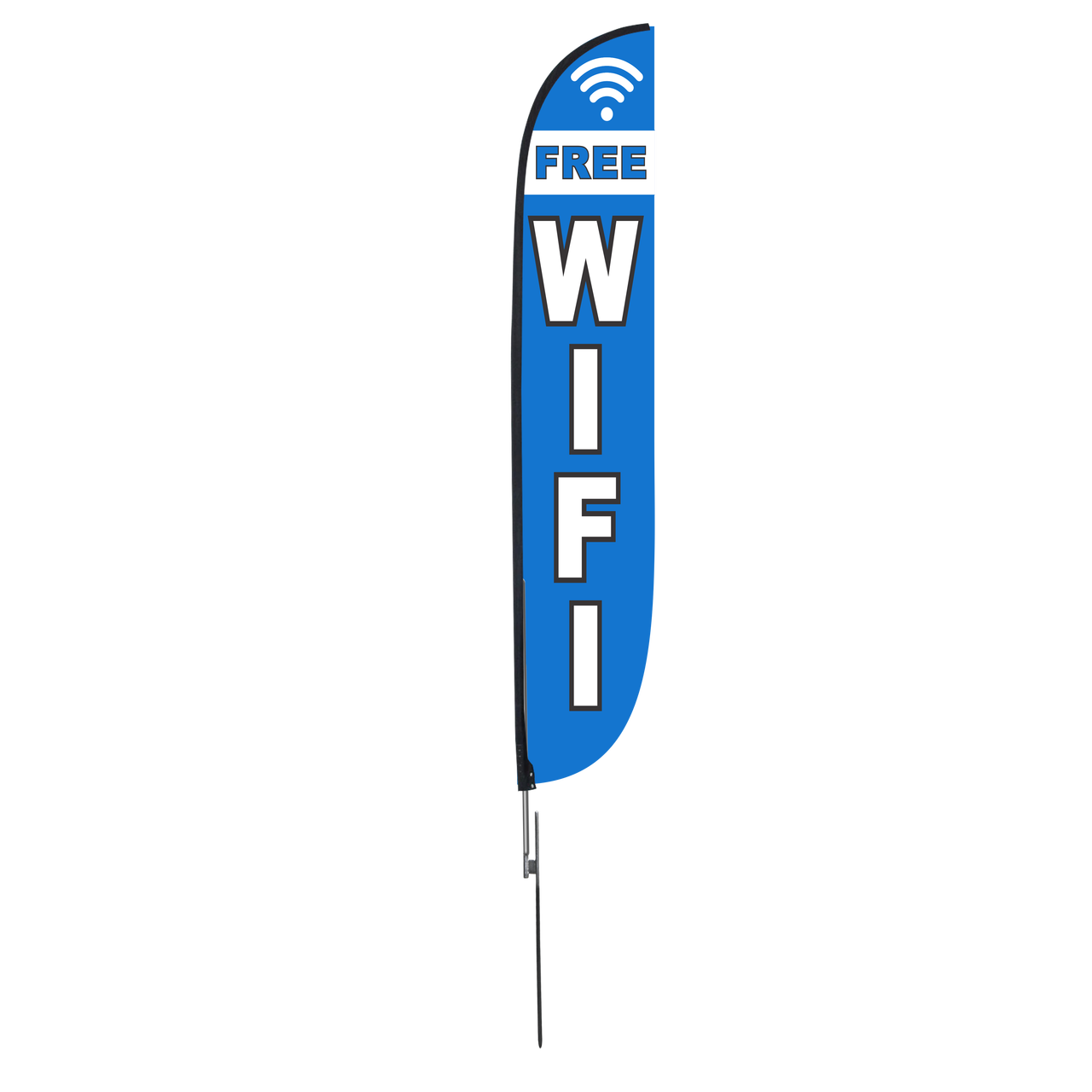 12ft Free Wifi Feather Flag Blue
