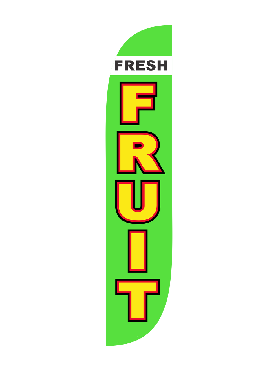 12ft Fresh Fruit Feather Flag Green
