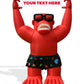 20ft Giant Gorilla Red Inflatable Balloon with Blower