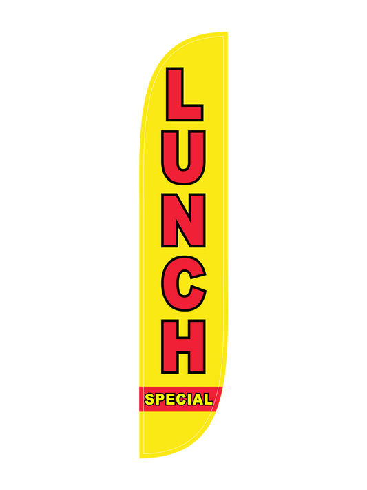 12ft Lunch Special Feather Flag Yellow