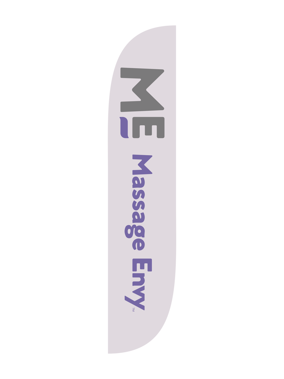 12ft Massage Envy Feather Flag Grey