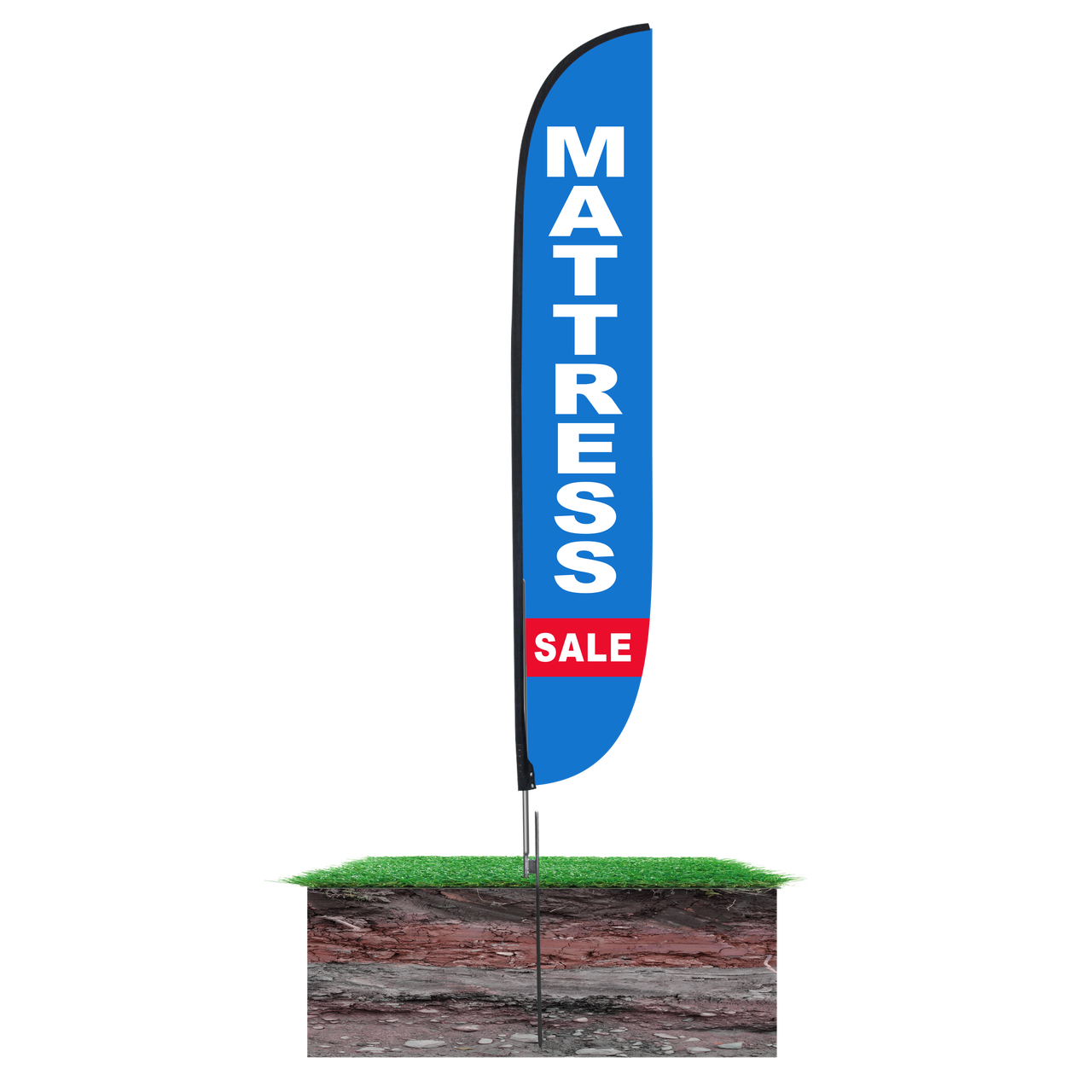 12ft Mattress Sale Feather Flag Blue