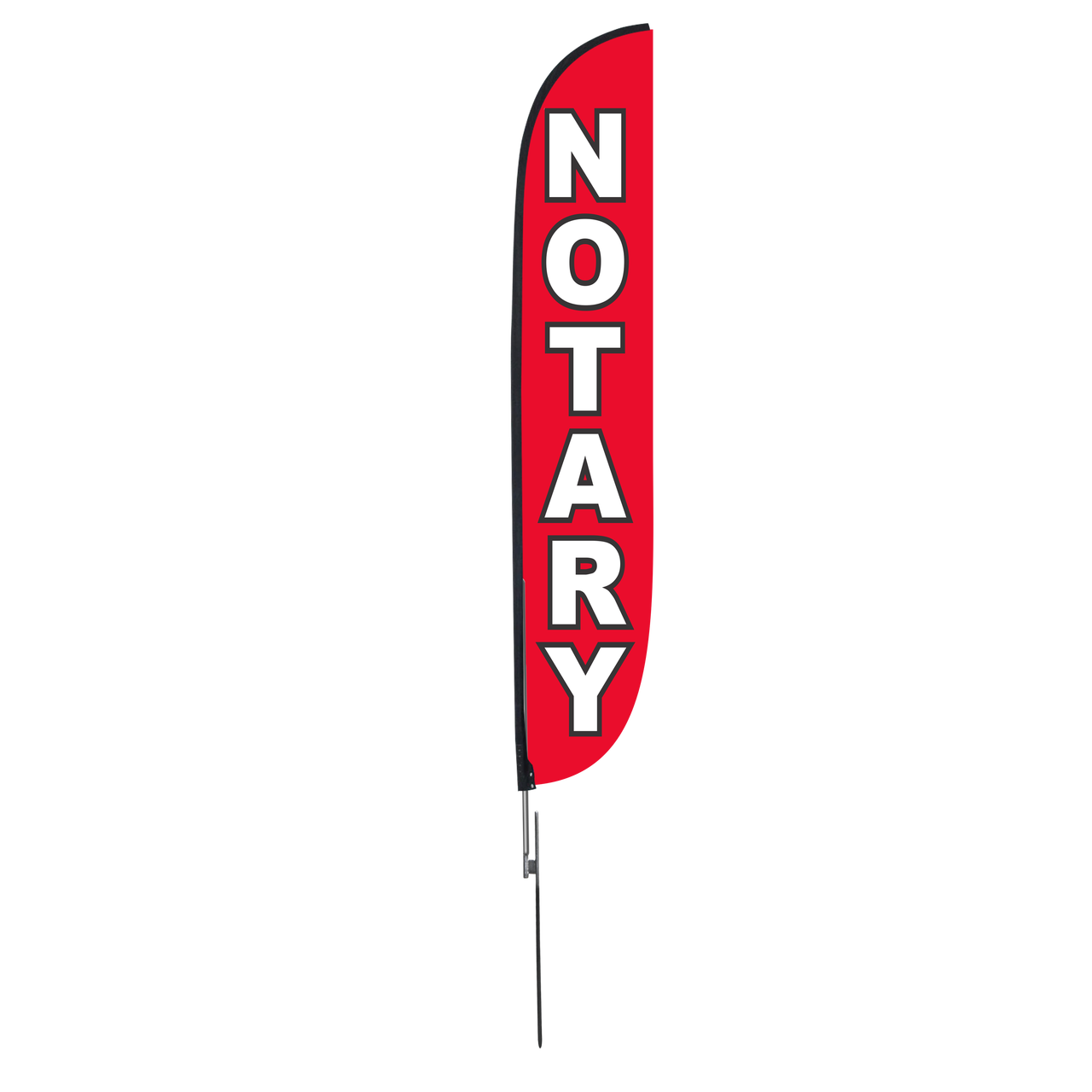 12ft Notary Feather Flag Red