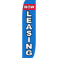12ft Now Leasing Feather Flag Blue & Red
